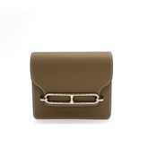 HERMES Chevre Mysore Roulis Slim Wallet Etoupe Brand New Condition Never used